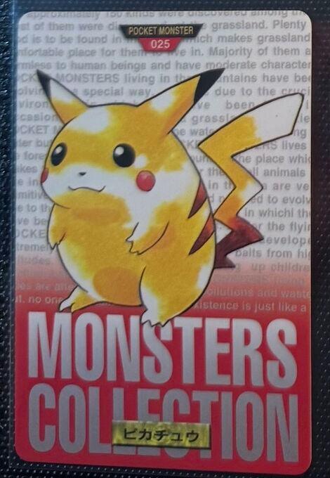 Pikachu [Red], Japanese 1996 Carddass