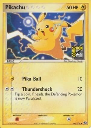 Pikachu [Comic Con Promo], EX Emerald