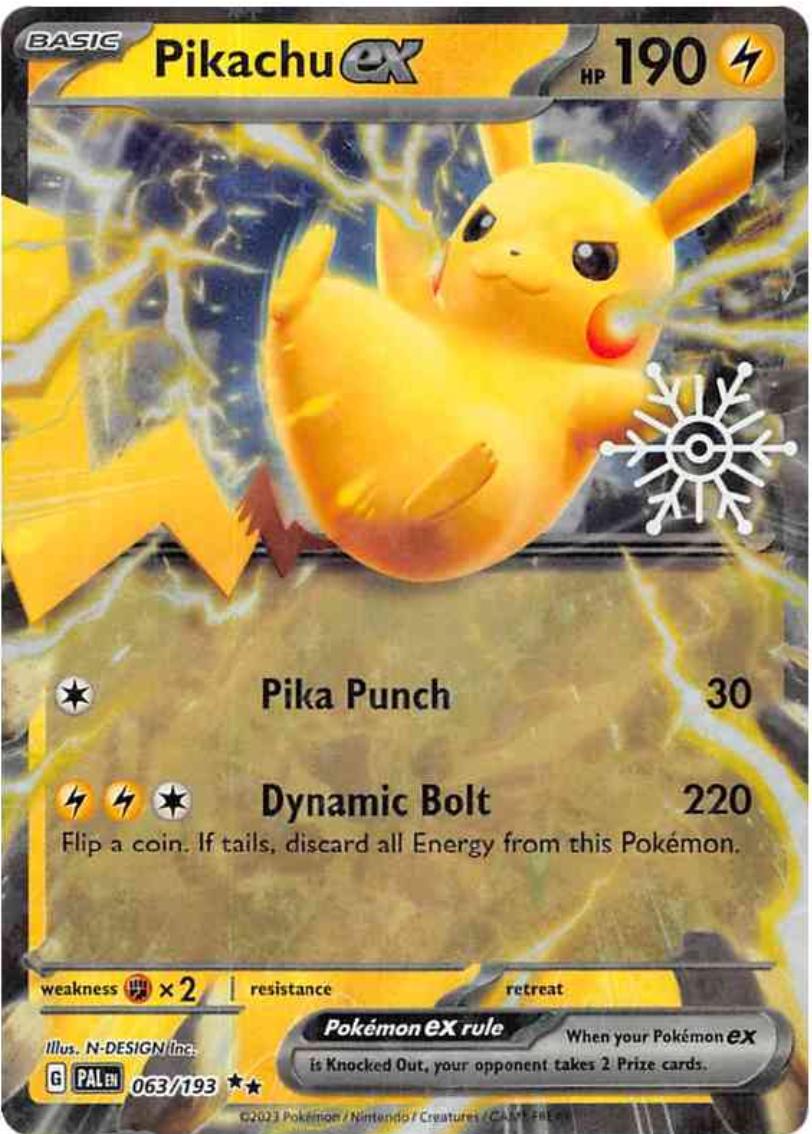 Pikachu Ex [Snowflake Stamp], Paldea Evolved
